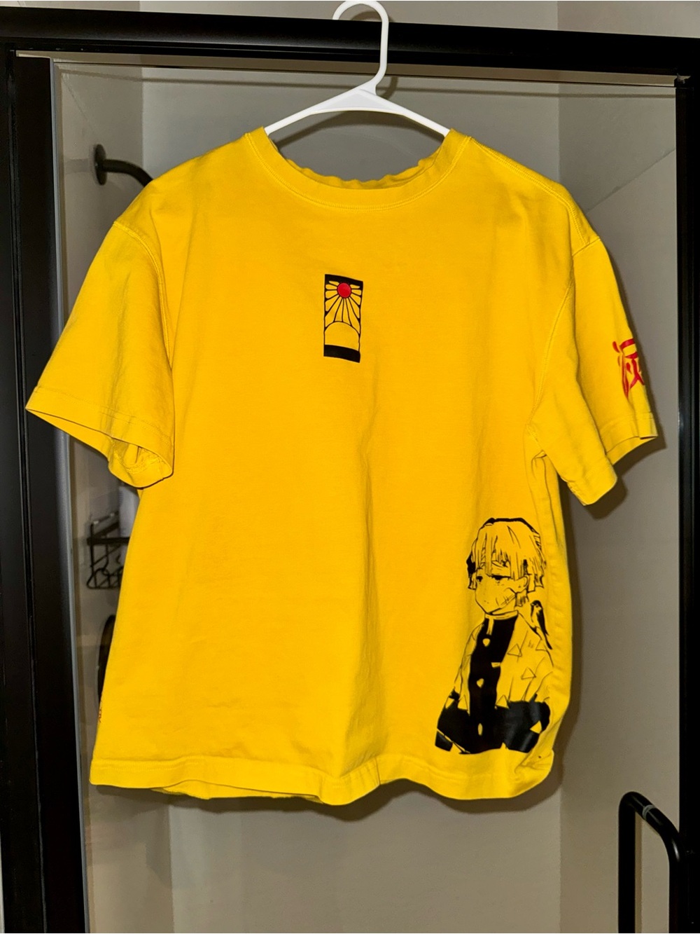 Men’s RawGear Anime yellow (mustard) Shirt - Size Small (Fits like Medium)